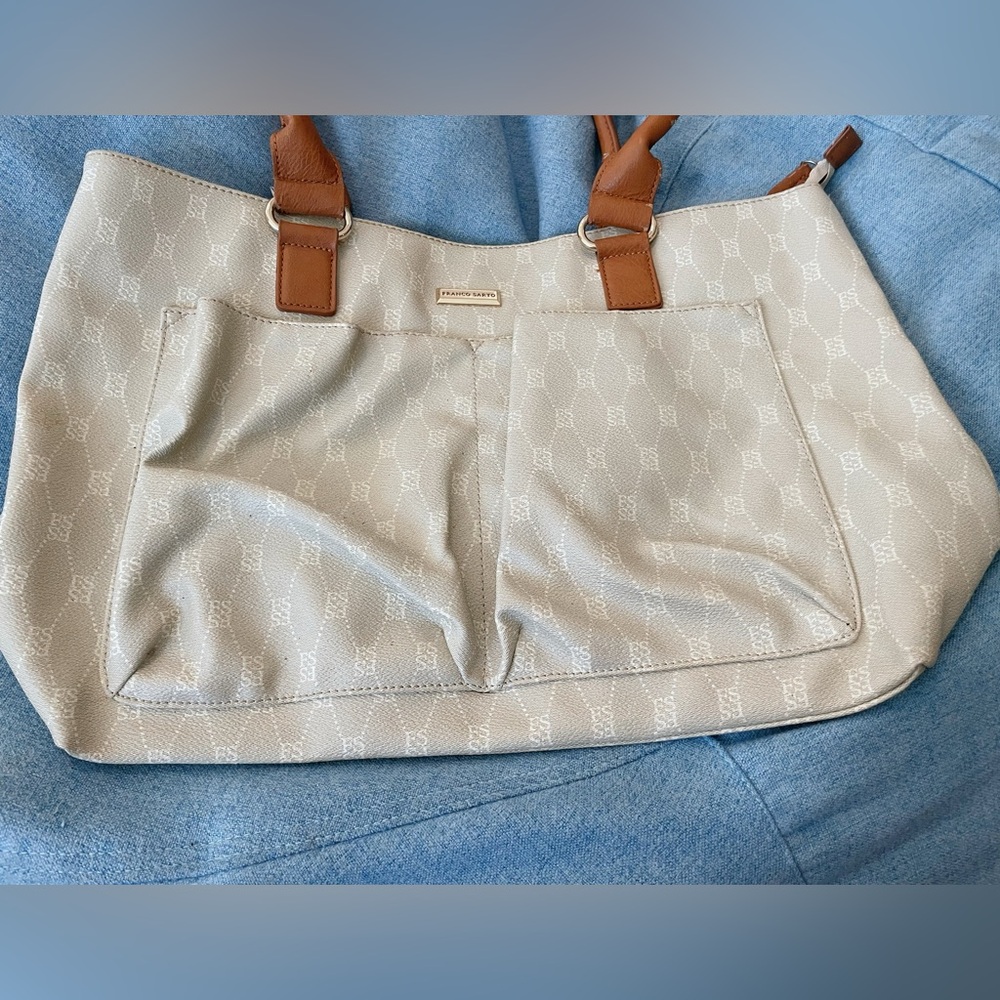FRANCO SARTO BEIGE & BROWN HAND BAG